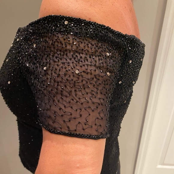 Jovani Sequin Off the Shoulder Top - Picture 4 of 5